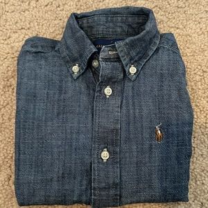 EUC Ralph Lauren Chambray Denim. Boy long sleeve button up shirt size 2T. EUC